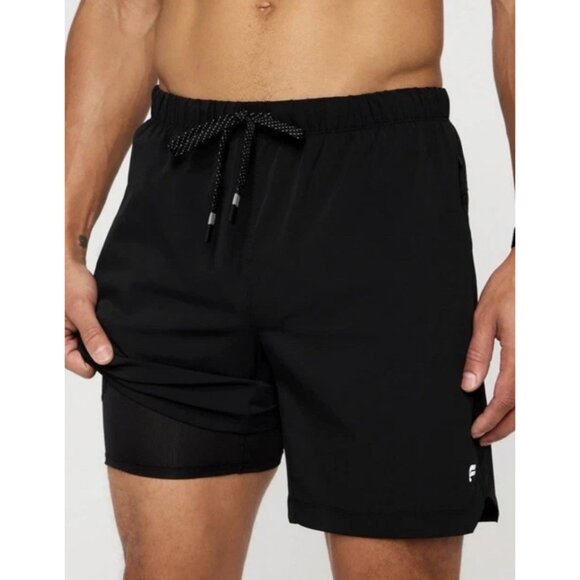 Fabletics The One Shorts Lined Men’s M Athletic Athleisure Runner Black Gym - Picture 1 of 11